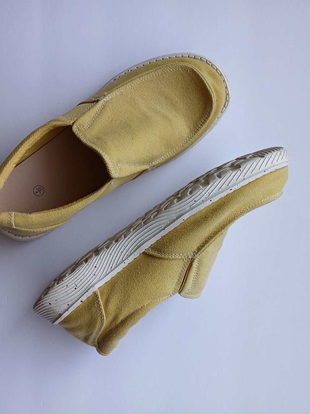 Cute Lightweight, Comfortable, & Casual Yellow Slip-Ons